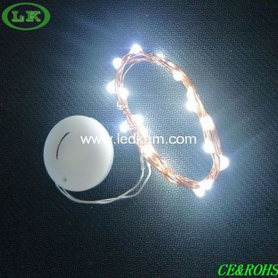 【厂家直销 LED装饰灯串 白光 10灯 10cm灯距 笑脸纽扣电池盒供电】价格,厂家,图片,室内装饰灯,深圳市励建光电-
